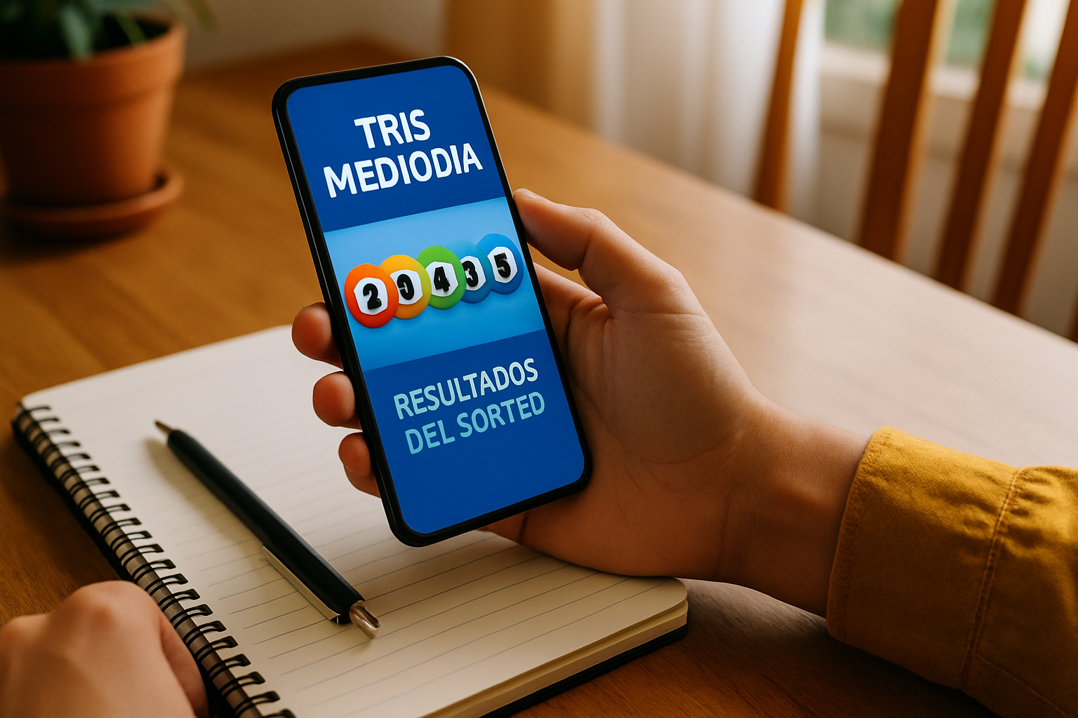 Consulta del resultado de Tris Mediodía en México desde un celular